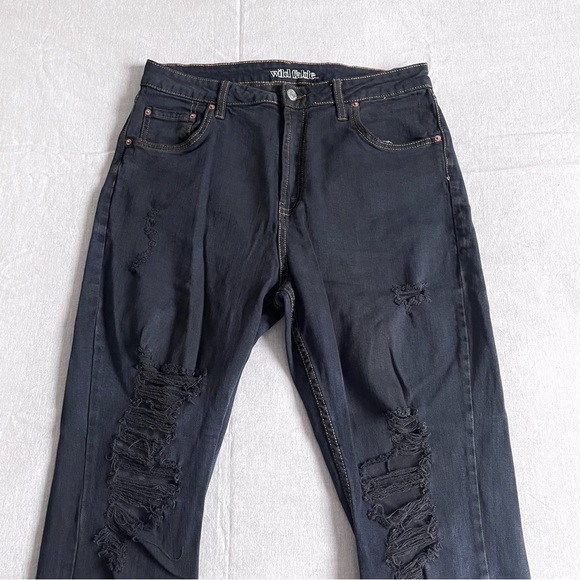 Wild Fable High Rise Distressed Mom Jean - 10 - Picture 2 of 6